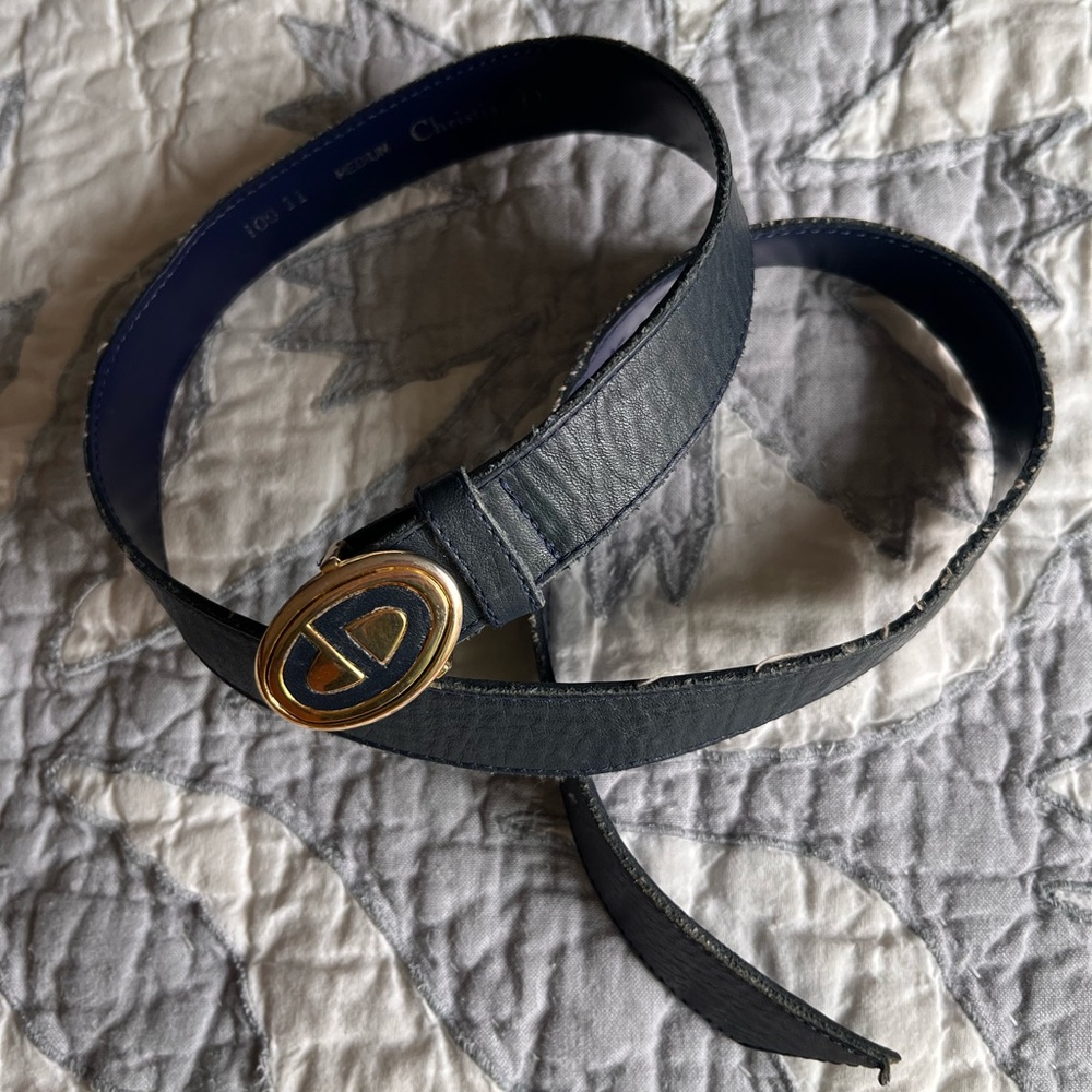 Vintage Christian Dior Leather Belt